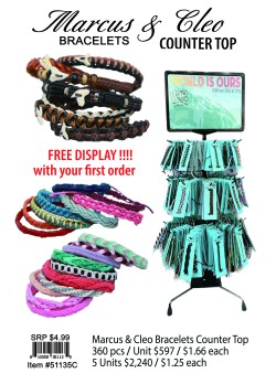 Marcus and Cleo Bracelets Counter Top